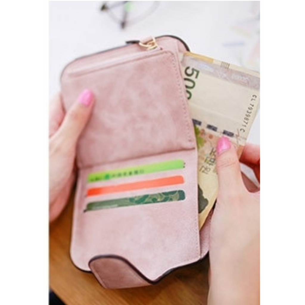 DOMPET LIPAT WANITA IMPORT KULIT PINK ODABA WA665P3 MINI KOREA SLOT KARTU RESLETING KOIN PANDEK KECIL REMAJA CEWEK KEKINIAN MURAH LUCU SIMPLE BRANDED BATAM PREMIUM