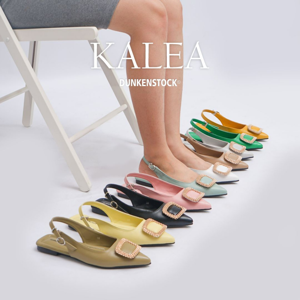 Adarastore - Dunkenstock KALEA Flat Shoes Lancip Wanita Sepatu Flat Casual Model Slingback