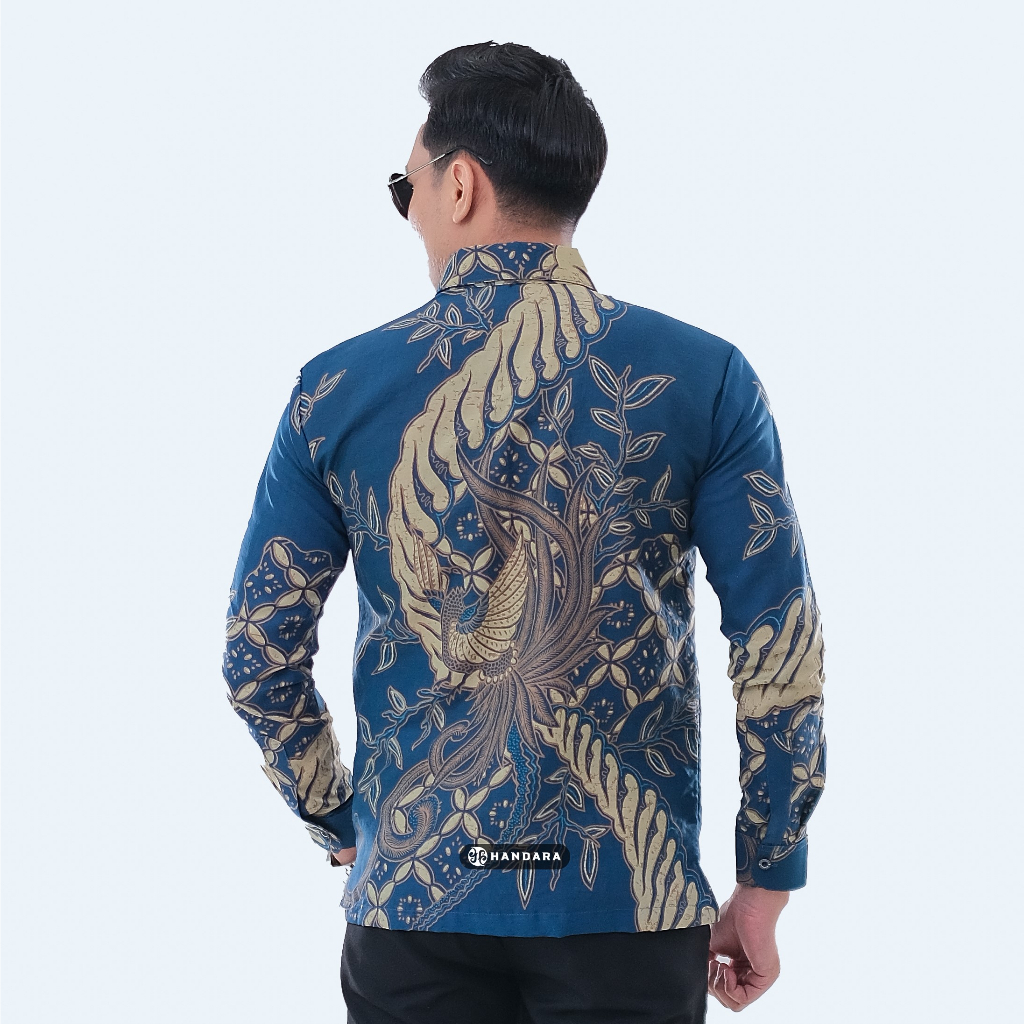 Handara Batik Pria Peksi Ulir Biru HB-132