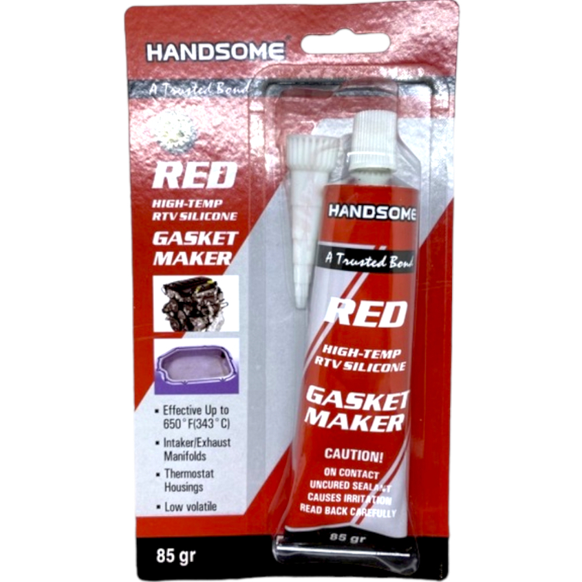 

Lem Handsome Lem Gasket Merah lem perekat tahan panas 85 g Lem High Temperature Red Silicone BESAR 85gram