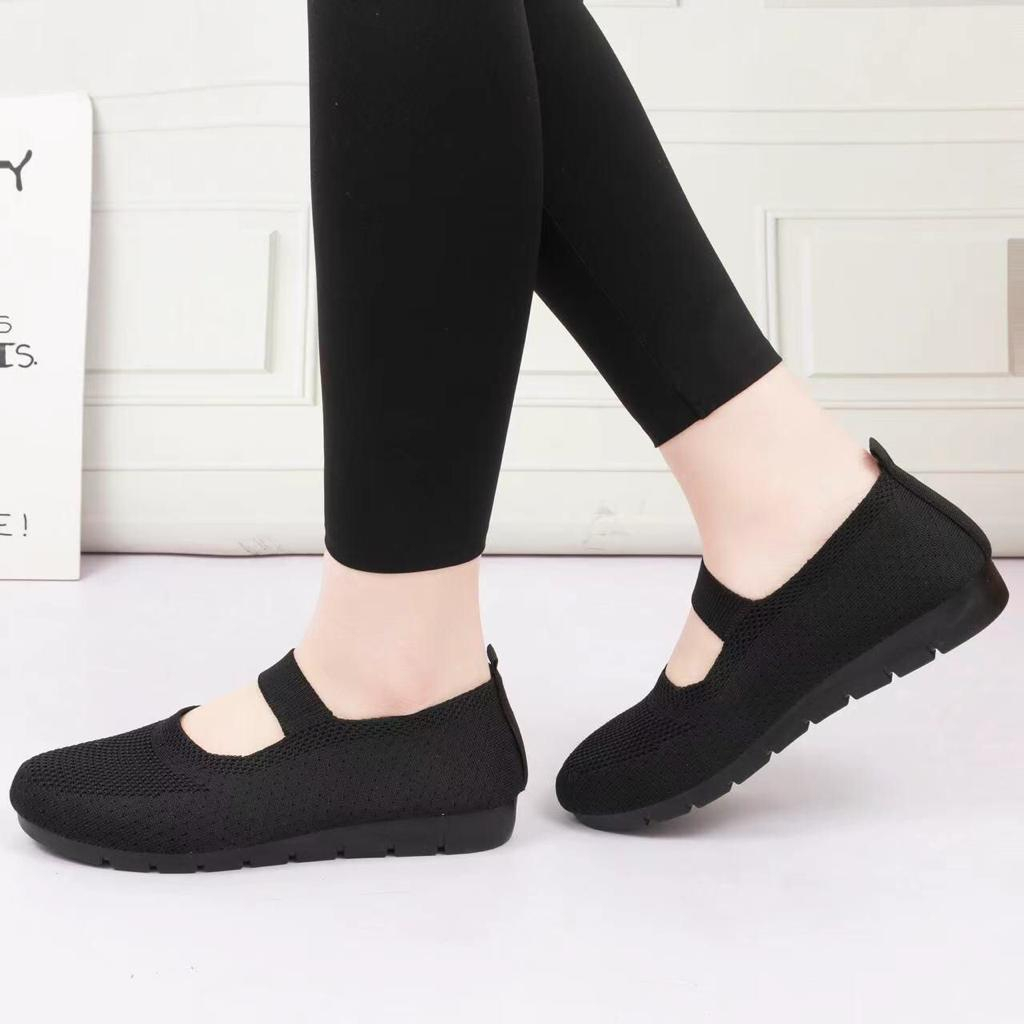 Permata  Sepatu Flat Shoes Wanita Import QP-A39 Premium Quality  Fliknit Shoes