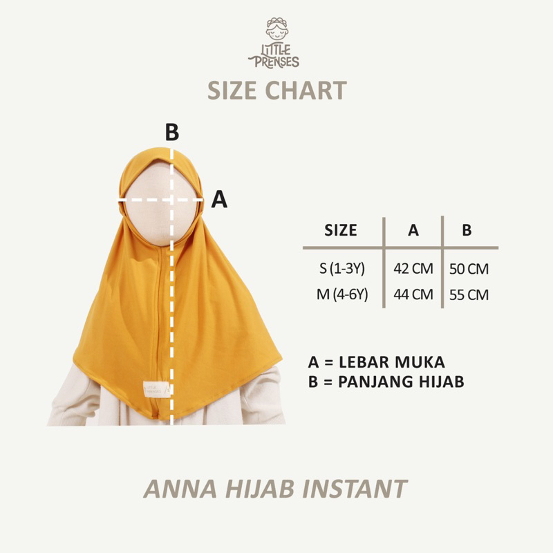 Little Prenses Anna Hijab Instant Anak - Jilbab Instat Anak