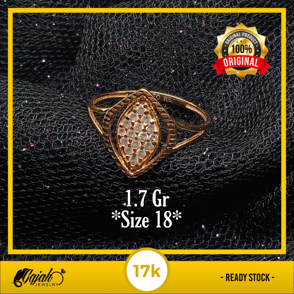 Cincin Emas 17K - 1.7 Gr Kadar 750 - 4607