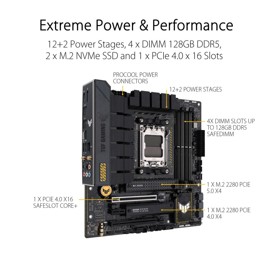 ASUS TUF GAMING B650M-PLUS Wifi B650 M-ATX Motherboard DDR5 PCIe 5.0