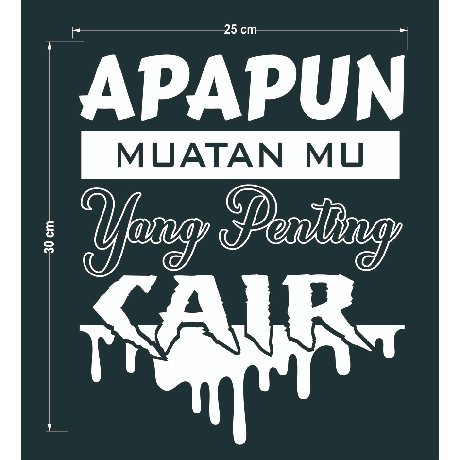 stiker cutting mobil kata2 kaca samping