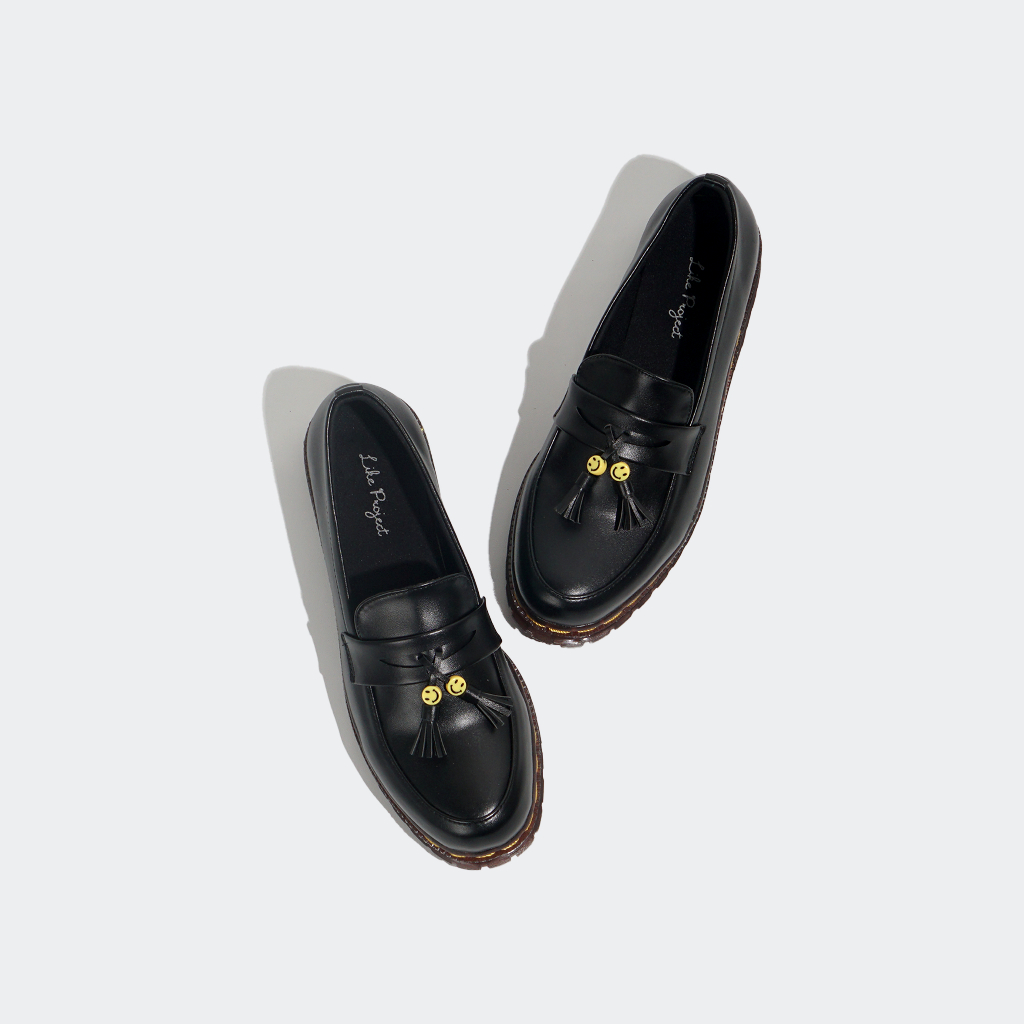 Xcloud x LikeProject Sepatu Couple SlipOn Docmart Casual Wanita SILVA Black