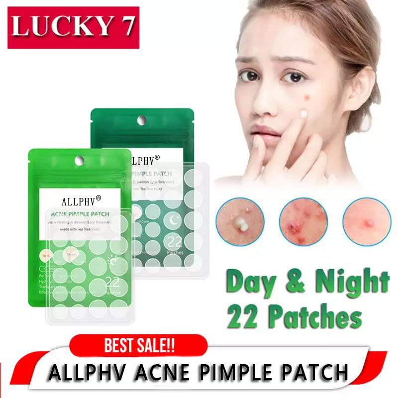 [Ori100%]Allphv Acne Patch Pimple Removal Penghilang Jerawat Day Use 0.1mm and Night Use 0.3mm Acne Treatment Ready Stock(22 sticker jerawat)