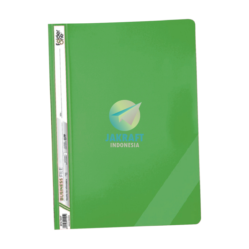 

(12 Pcs) Map Plastik Business File A4 FOLDER ONE Warna Hijau Green Tanpa Kantong Pocket