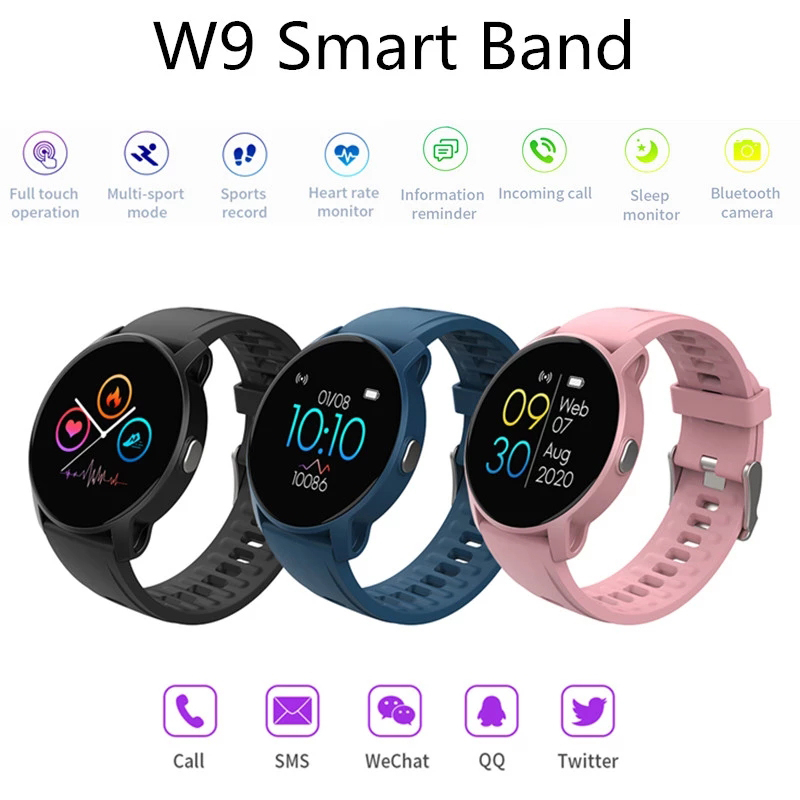Jam Tangan Smartwatch W9 Smartwatch Q6 Jam Tangan Pintar Smart Watch Jam Tangan Olahraga Fitness Tracker