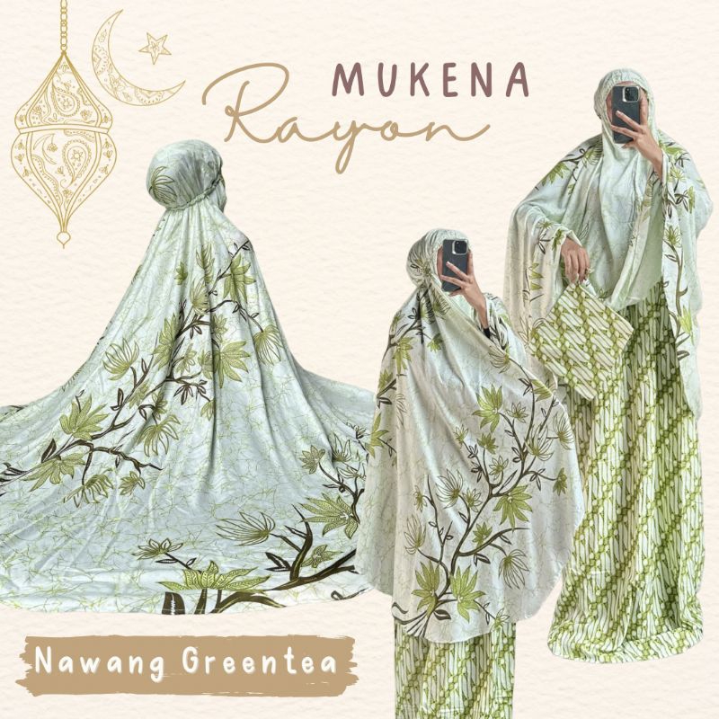 MUKENA MOTIF NAWANG RAYON SETELAN ATAS BAWAH /MUKENA RAYON TERMURAH