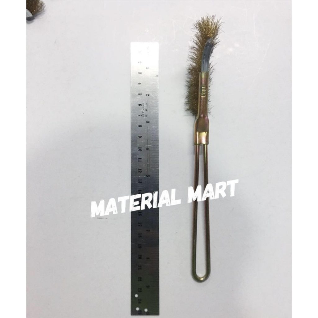 Sikat TOHO Baja Kawat Gagang Besi PREMIUM 6 inch Bronze Kuning | Material Mart