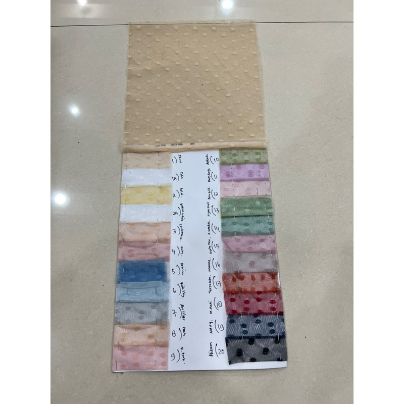 Kain Tille Polos Dot /Tile Polkadot -Termurah