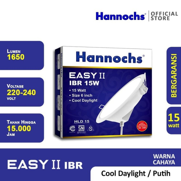 Hannochs Downlight LED Easy II 15 watt IBR CDL - Putih