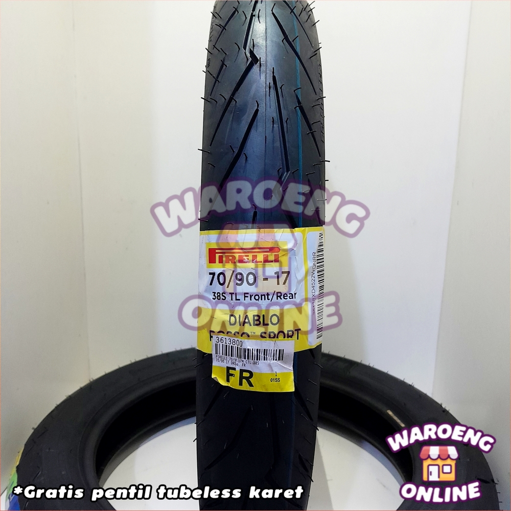 BAN PIRELLI DIABLO ROSSO SPORT RING 17 TUBLESS SOFTCOMPOUND BAN RACING MOTOR SUPERMOTO R15 NINJA TIG