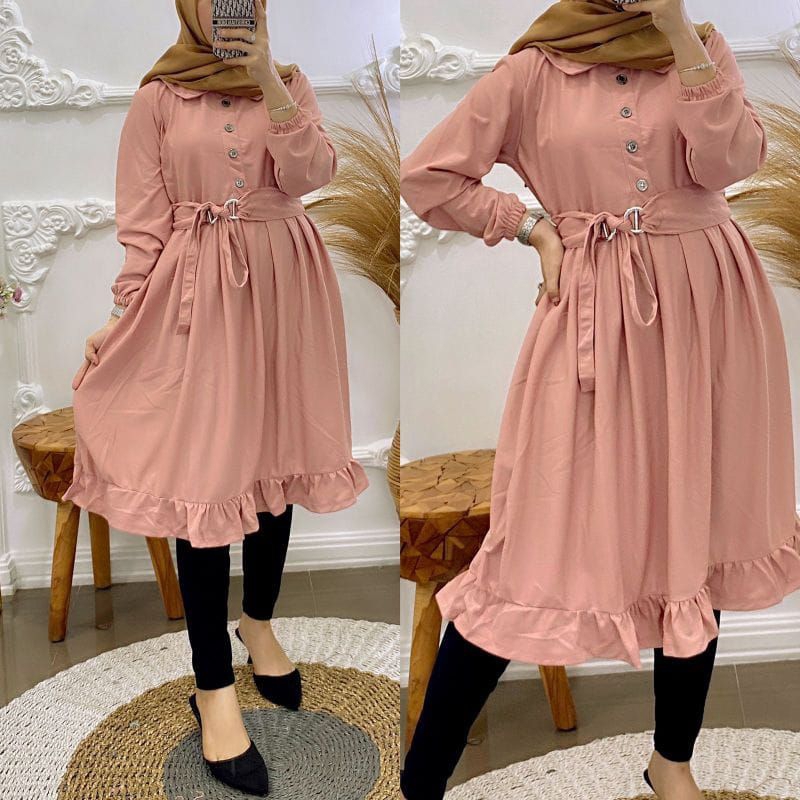 TUNIK VOXY / tunik / dress / plisket / fashion wanita