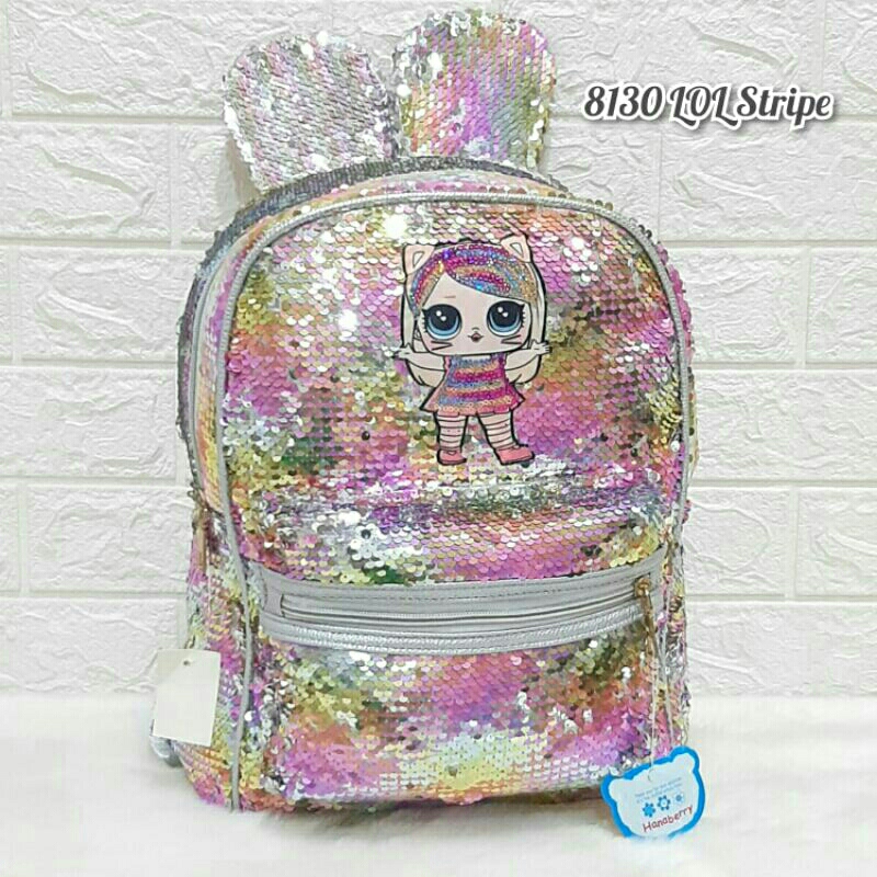 Tas Sequin Anak Perempuan LED + Musik / Tas Ransel Anak Sekolah TK SD