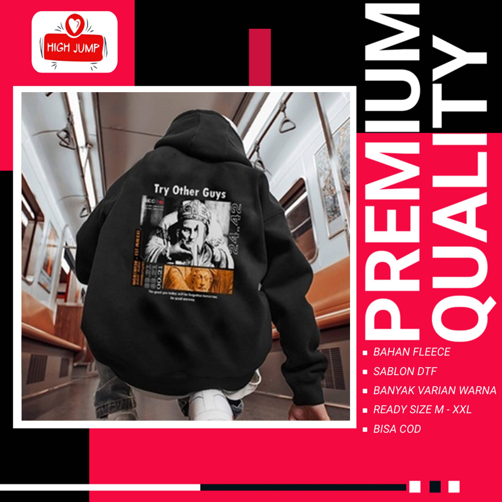 Sweater Hoodie Aesthetic Hitam Cowok Cewek Unisex Size M L XL XXL Switer Hodie Estetik Distro Keren 