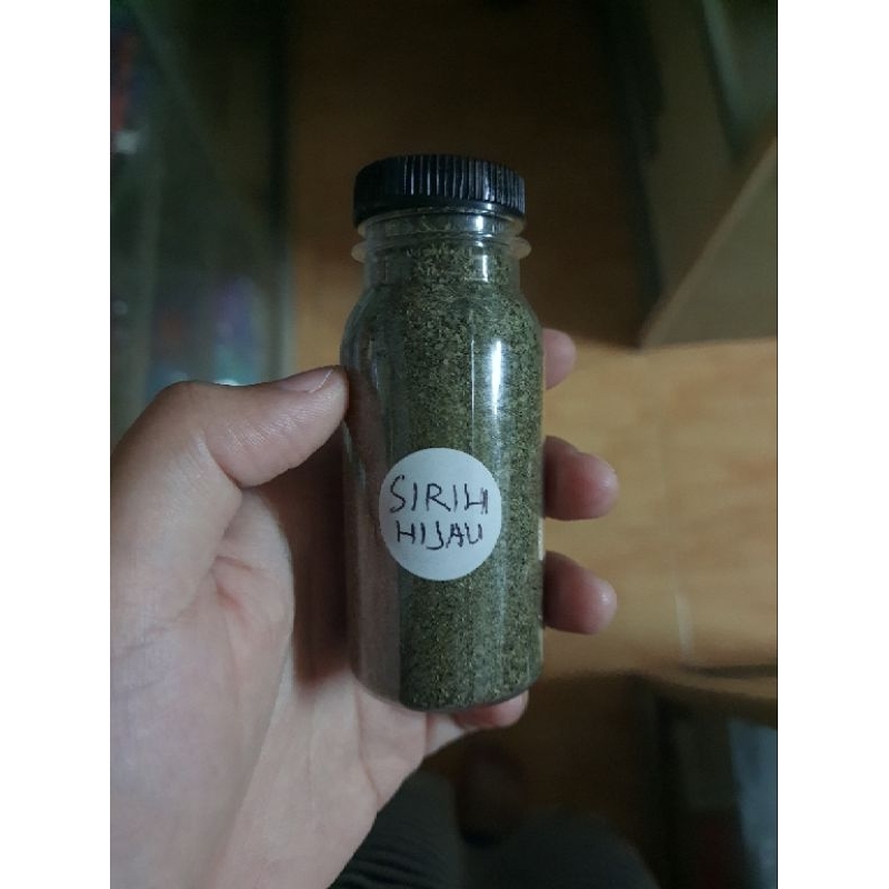 

Bubuk Sirih Hijau Kering 25gr 25 gram Kemasan botol