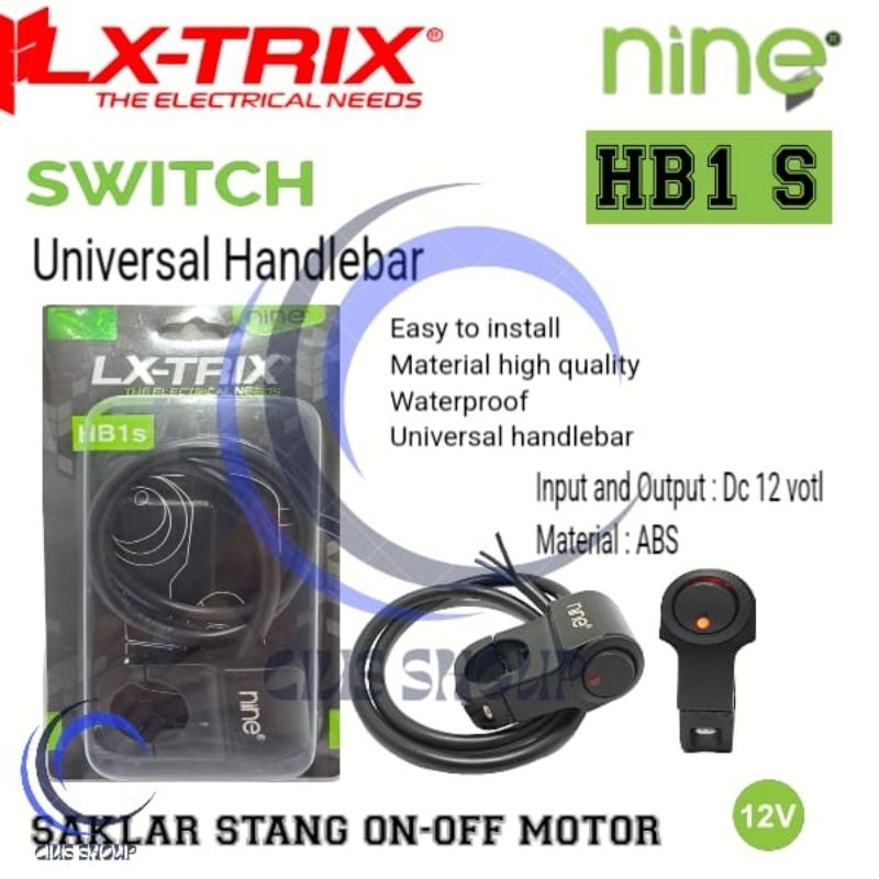 SAKLAR STANG HB1 S 2 FUNGSI ON OFF LAMPU MOTOR BY 9 NINE