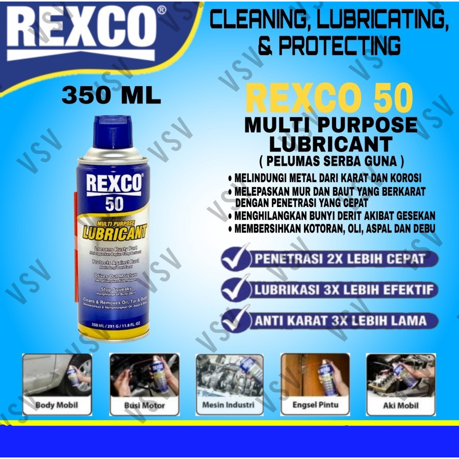 REXCO 50 (350ml) lubricant spray pelumas minyak serba guna