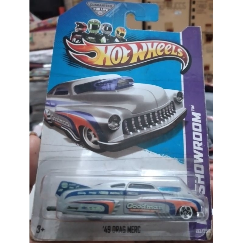 hot wheels 49 Drag Merc abu abu showroom