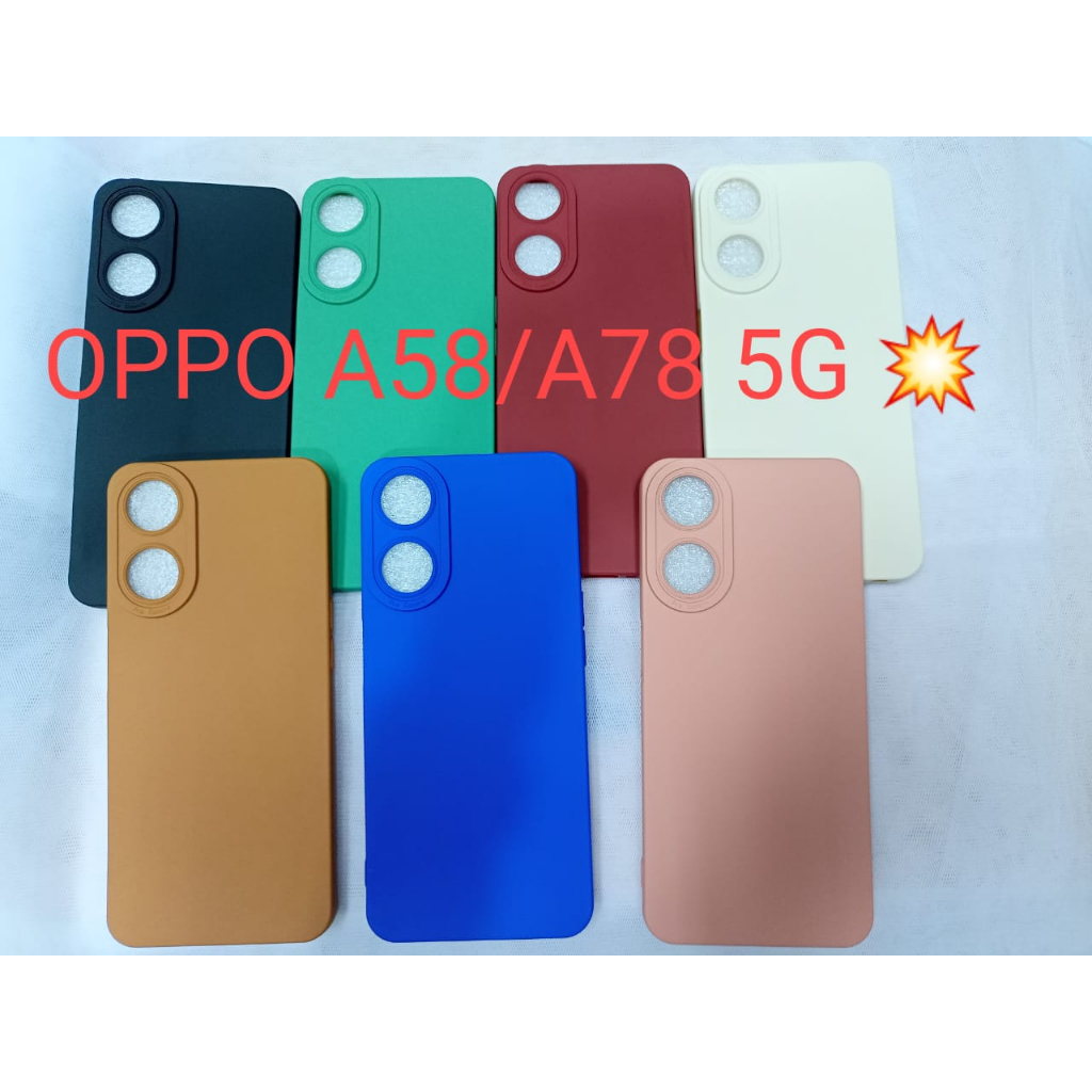 Softcase Macaron Pro camera Oppo A58/A78 5G Pelindung Camera Oppo A76 Reno6 4g Reno 7 5g Reno 5f