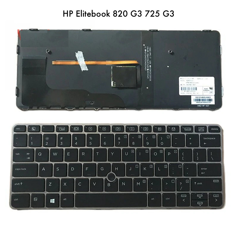 Keyboard laptop HP EliteBook 725 G3 725 G4 820 G3 820 G4 BACKLIGHT POINTER