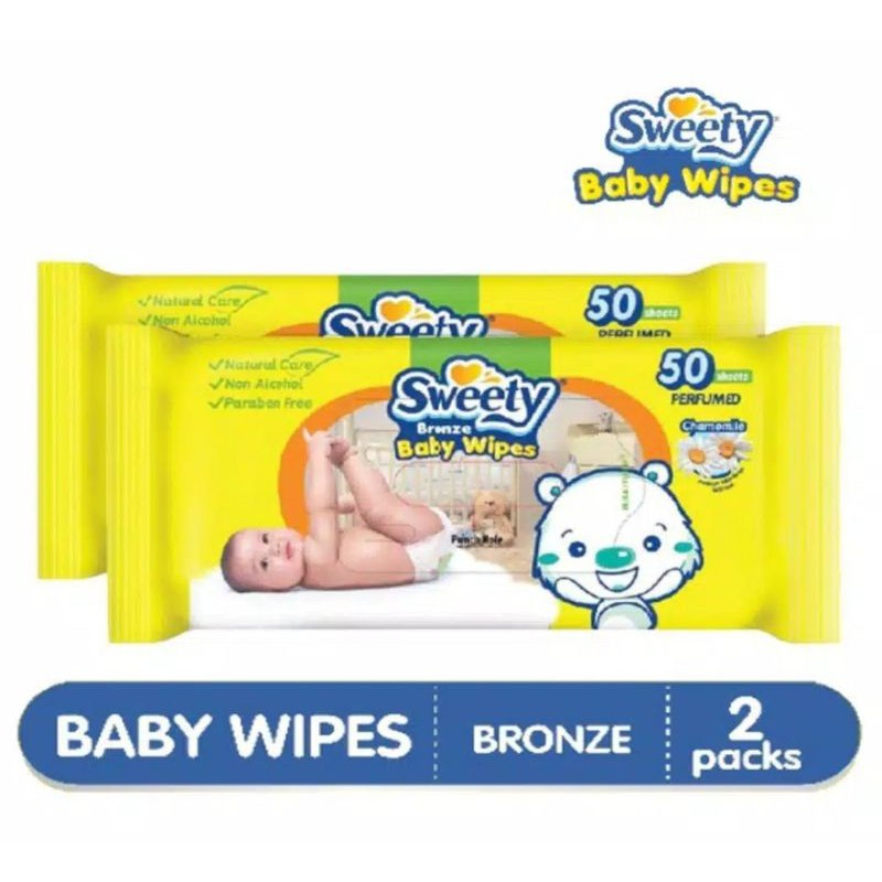 Sweety Bronze Baby Wipes 2 pack