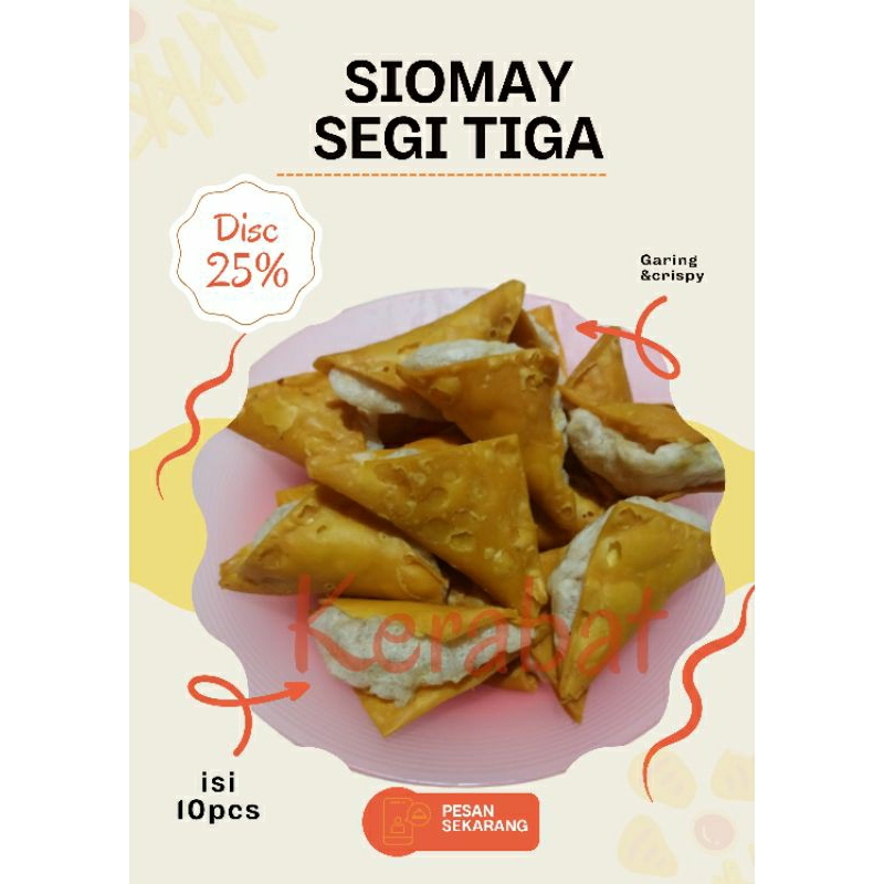 

Siomay Segi Tiga Cipet Besar Topping Seblak Dan Baso Aci Isi 10 pcs