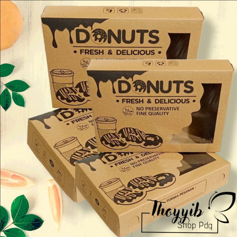 Kotak donat isi 6 motif per pcs