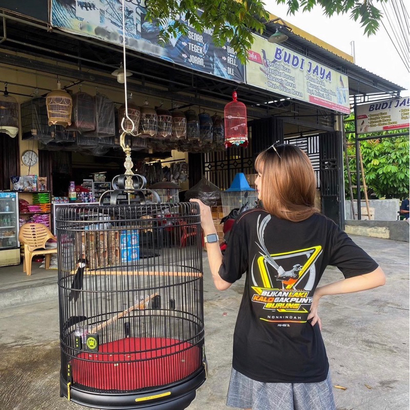 (COD) KAOS BURUNG SULTAN KICAU MURAI V2 BY NONNINDAH (FREE PAKAN BURUNG&STICKER)