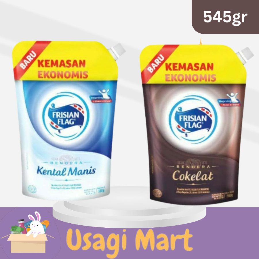 

Frisian Flag Kental Manis Bendera Pouch 545gr - Plain Putih Coklat