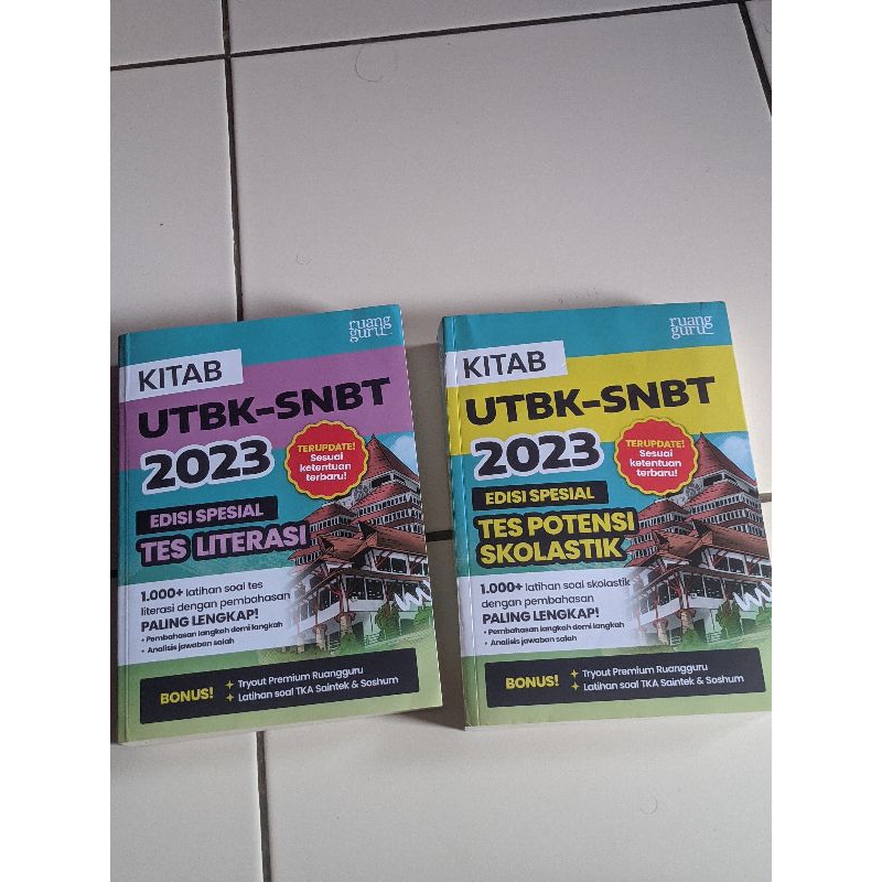 BUKU UTBK SNBT 2023 (TERUPDATE) Original Ruang Guru (300k dapet 2) Tes literasi Dan tes potensi skol