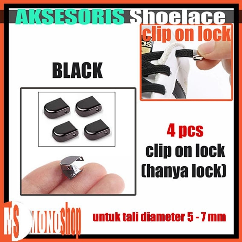 aksesoris tali sepatu lock clip on