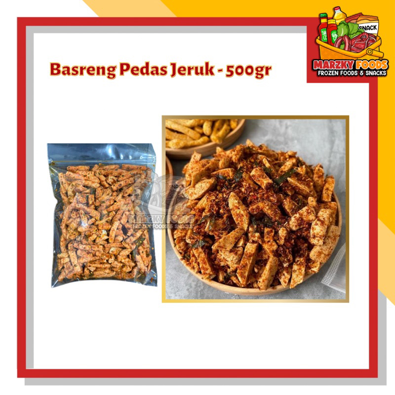 

TERLARIS BUMBU MELIMPAH Basreng 500gr Pedas Daun Jeruk & Ori Daun Jeruk