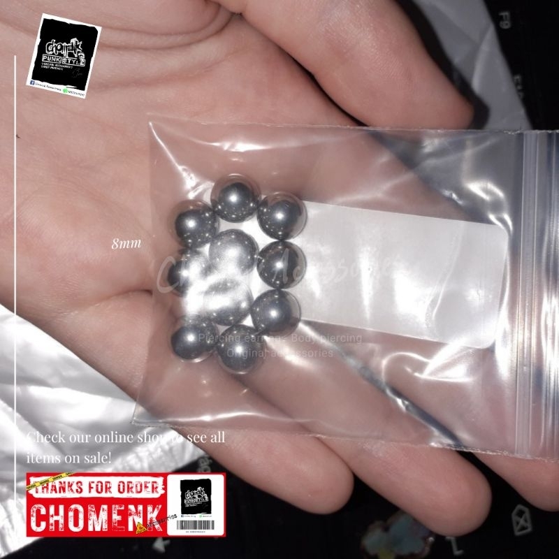 1PCS BALL TINDIK BARBEL CADANGAN BALL ULIR PENGGANTI BARBEL TITANIUM.