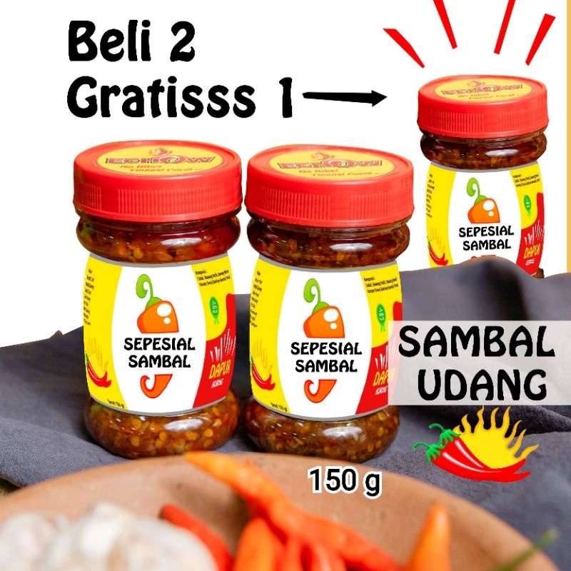 

Sambal Udang, Beli 2 Gratis 1 Promo 11 Hari !!