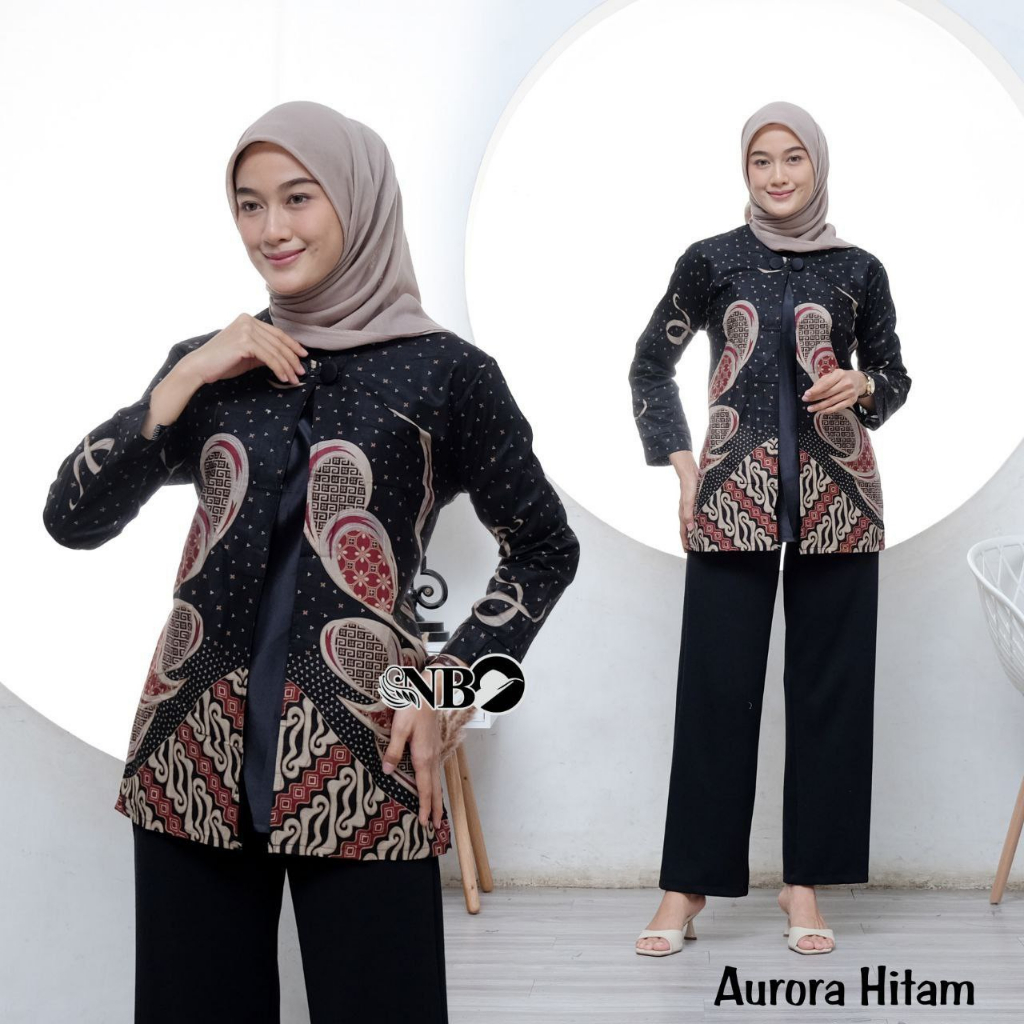 Batik Alina Baju Batik Wanita Modern Atasan Blouse Batik Kerja Kantor Wanita