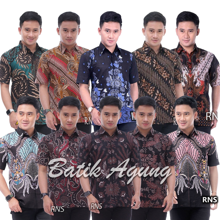 Seragam Kerja Kombinasi PDH Motif Batik Pria Keren Murah / Baju Batik Kondangan Pria Modern Murah