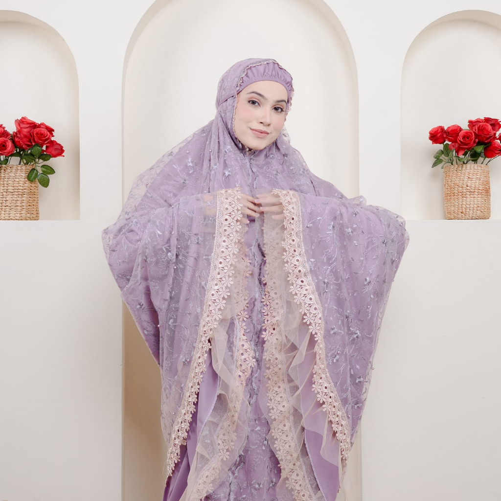 Mukena Dewasa BRUKAT Sutera Mewah Original