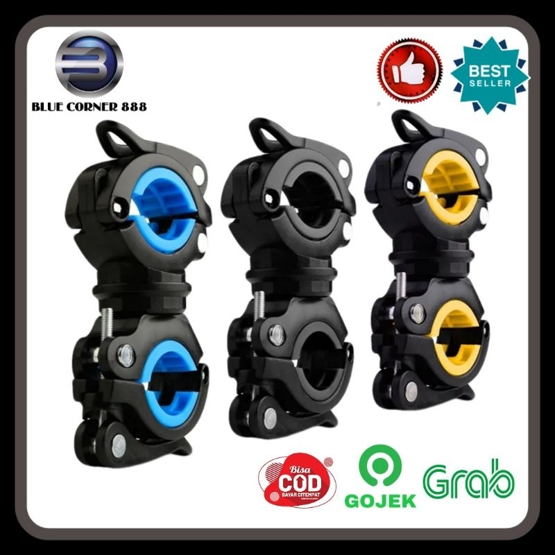 Rockbros Breket dudukan Senter Sepeda 360 derajat