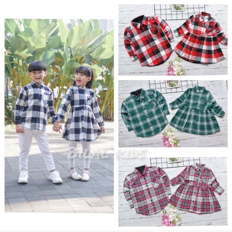 KEMEJA &amp; DRESS FLANNEL COUPLE 1-12th