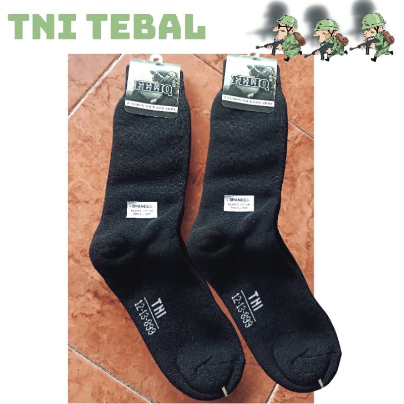 Kaos Kaki TNI Tebal/Kaos Kaki POLRI/Kaos Kaki Tebal/Kaos Kaki PDL/Kaos Kaki Panjang Tebal/Koas Kaki Dewasa