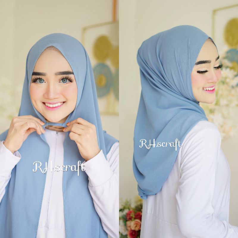 PASMINA OVAL KARET DAGU HIJAB INSTAN CEEUTY BABYDOLL