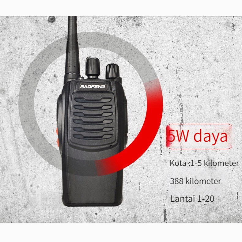 Walkie Talkie  888S Waterproof Portable Walky Talky Jarak Jauh 10km(Max) 2 Way Radio Walkie Talkies HT Handy Talky Radio Set With Charger / Headset Walkie Talkie BaoFeng 888S Waterproof Portable Walky Talky Jarak Jauh 10km(Max) 2 Way Radio Walkie T