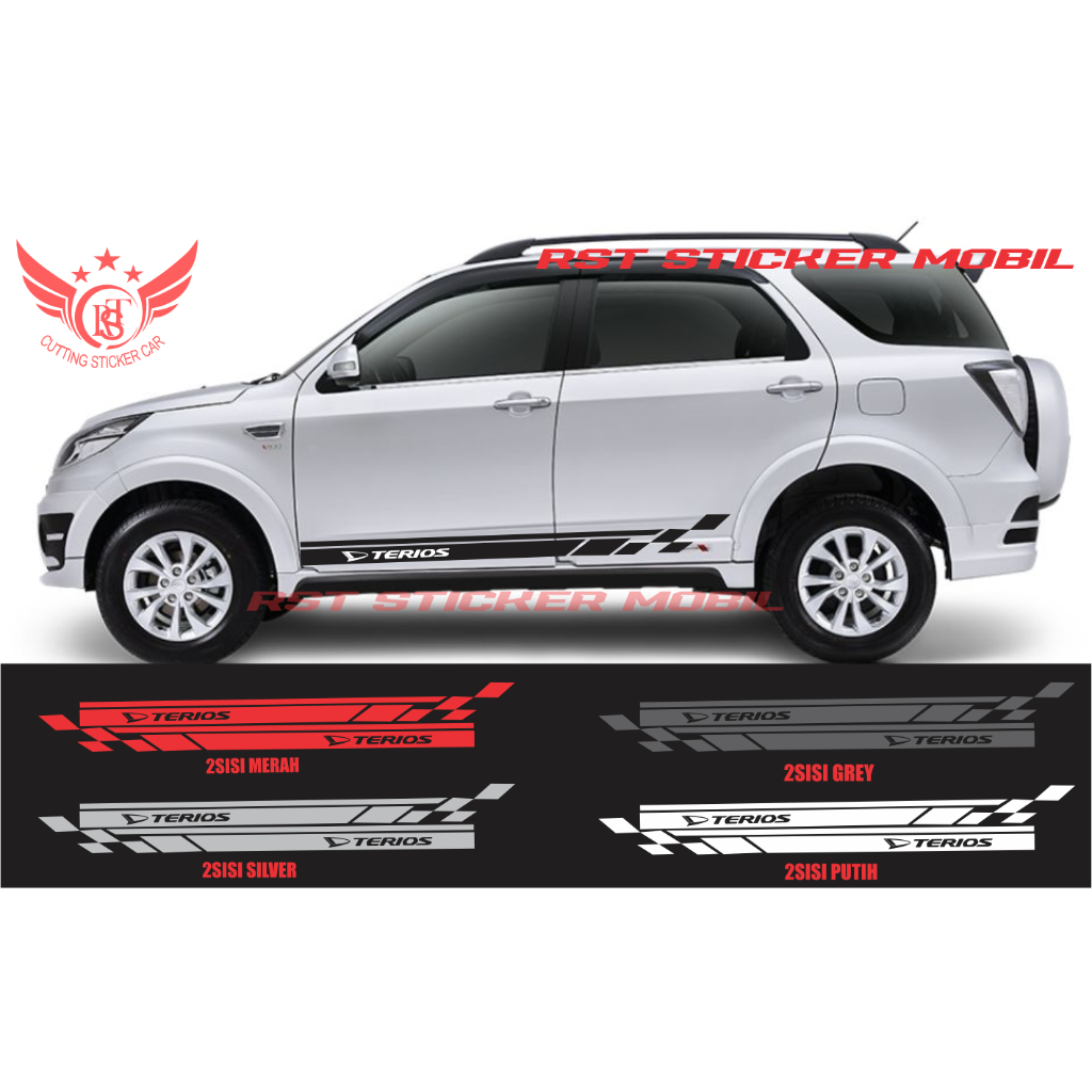 sticker stiker mobil terios cutting sticker mobil daihatsu terios terbaru