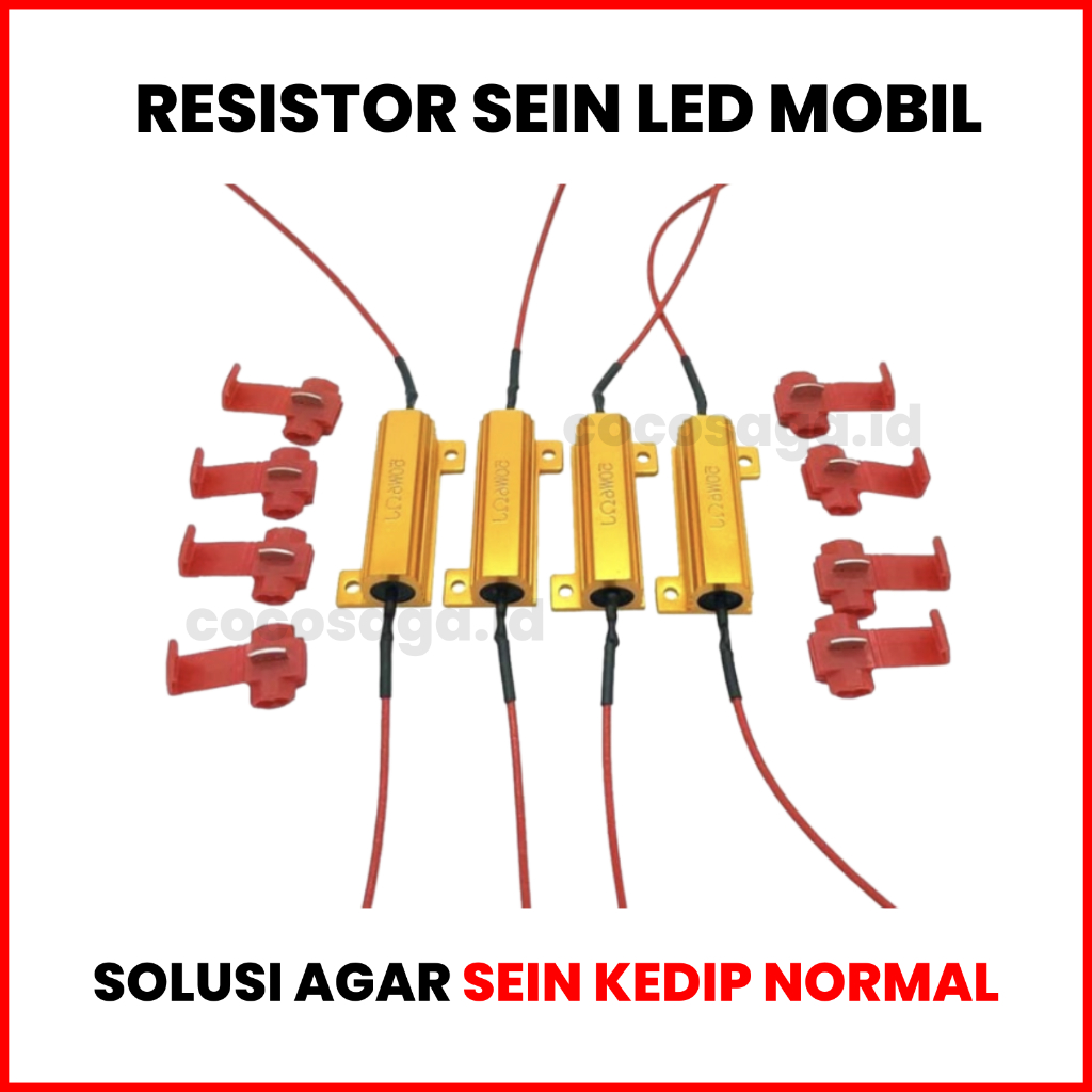 Resistor Sein LED Mobil 50W  6 OHM - Solusi Lampu Sein Hyperflash agar Kedip Normal (tidak kedip cepat) NO HYPERFLASH