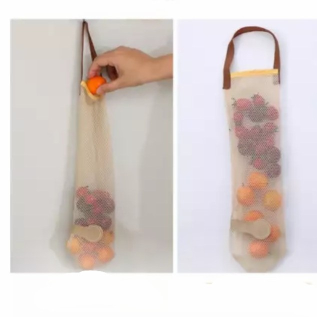 Tas Jaring Belanja Gantung Penyimpanan Sayur/Buah/Bawang