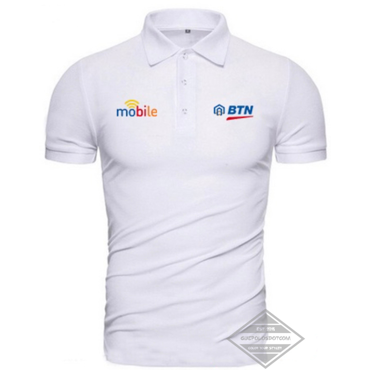 POLO KERAH BAJU BANK BTN MOBILE TYPE 4 logo kecil - POLO BANK BTN MOBILE - BAJU POLOSHIRT BANK BTN M