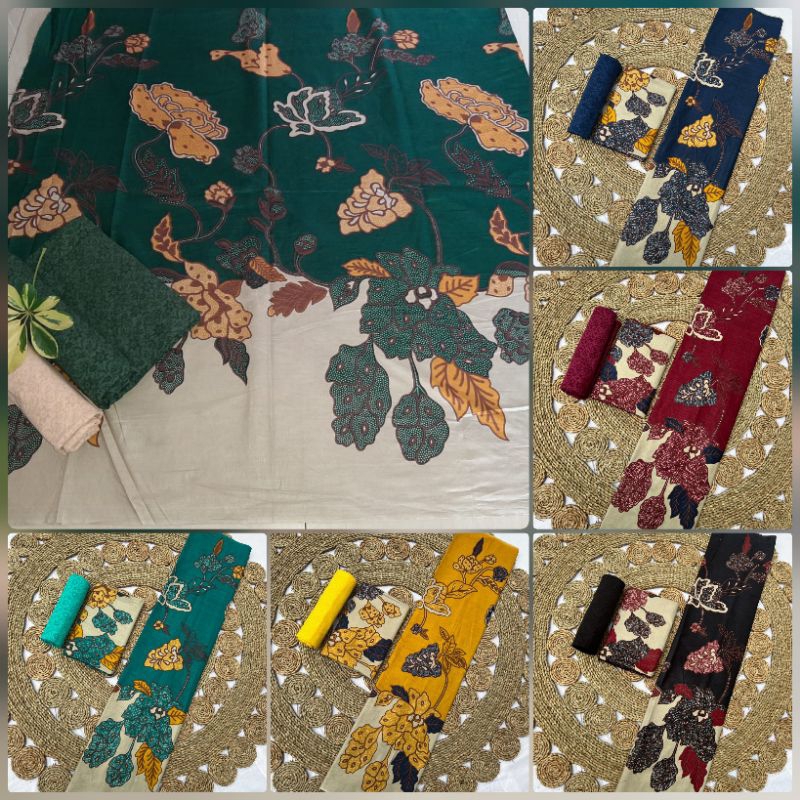 hmt kain batik motif bunga mawar